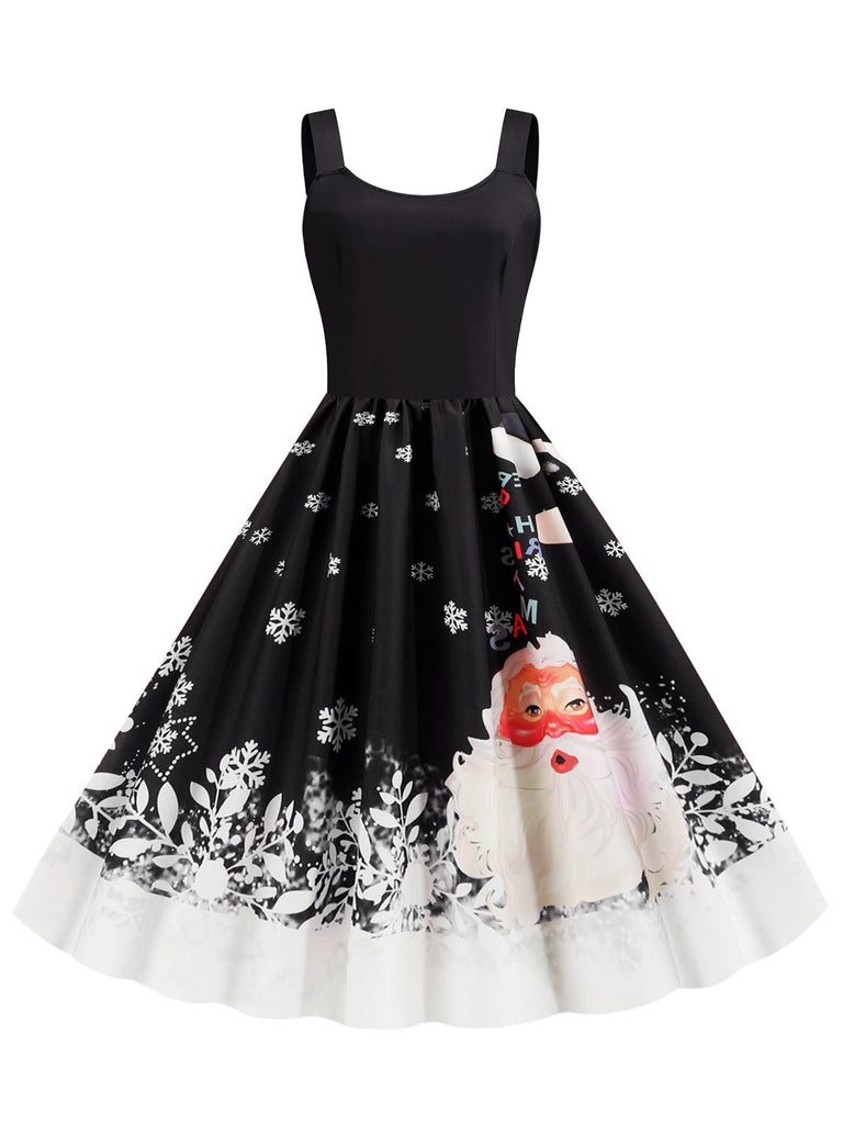 1950er Retro Weihnachtsmann Swing Kleid