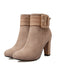 KURZE RETRO-STIEFEL MIT DICKEM ABSATZ