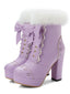 SCHUHE CHUNKY HEEL BOWKNOT MID-TUBE