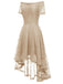 1950ER SCHULTERFREIES BLUMENSPITZE KLEID