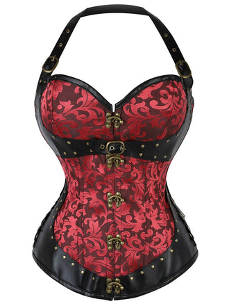ALLERHEILIGEN NECKHOLDER KORSETT STEAMPUNK GOTHIC BLUME