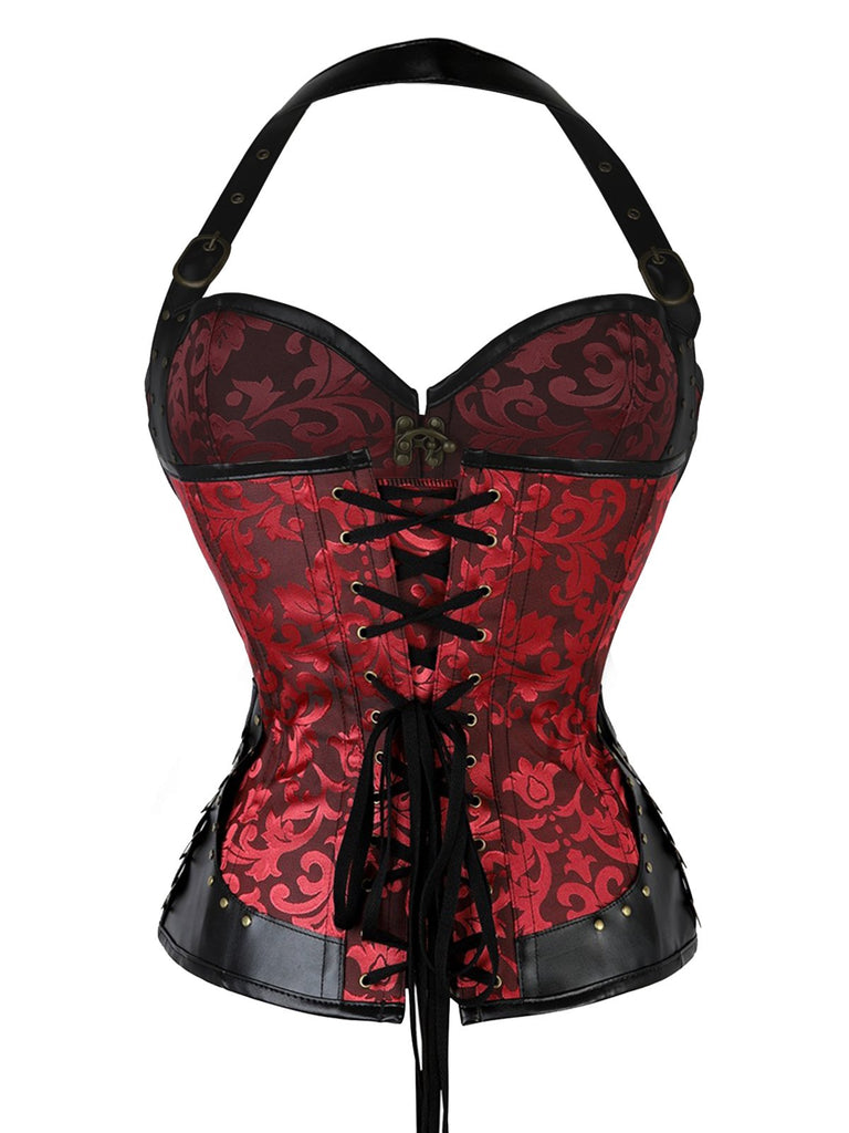 ALLERHEILIGEN NECKHOLDER KORSETT STEAMPUNK GOTHIC BLUME