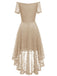 1950ER SCHULTERFREIES BLUMENSPITZE KLEID