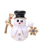 RETRO WEIHNACHTSSCHNEEMANN STRASS BROSCHE