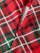 Rot 1950er Weihnachten Plaid Ärmellos Kleid