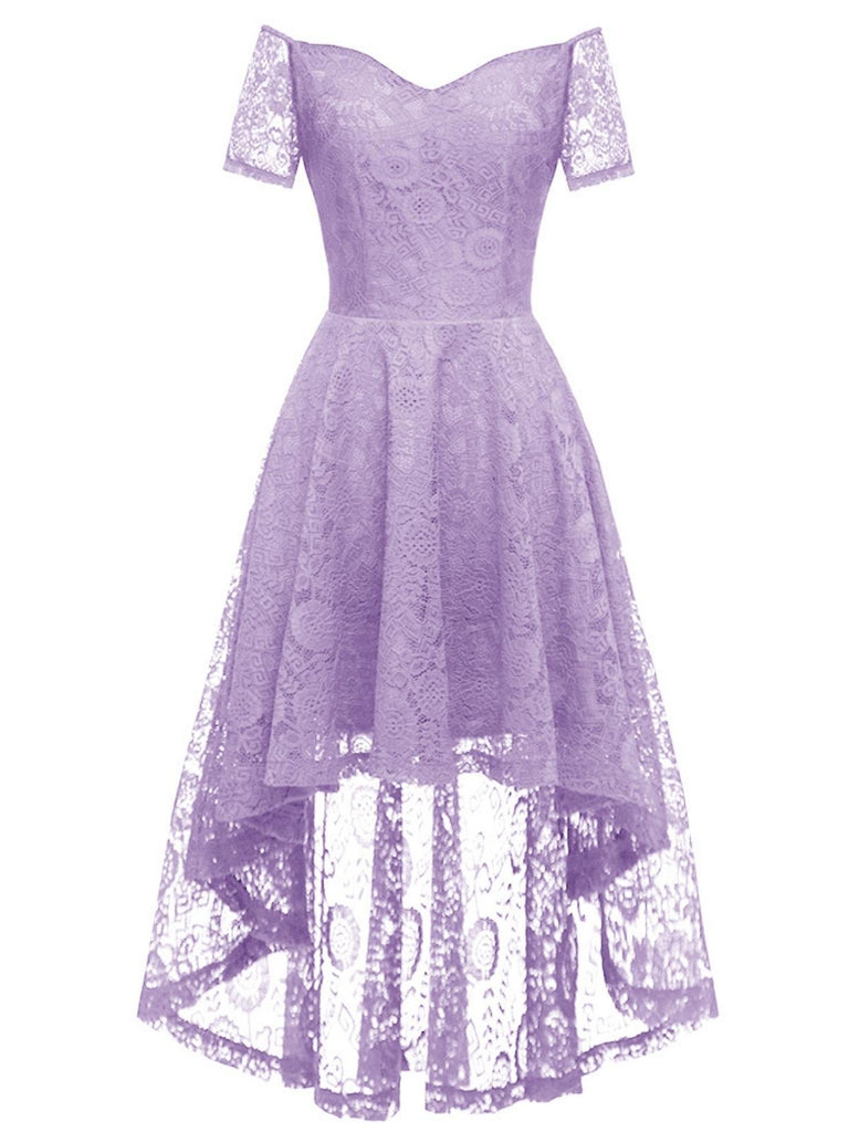 1950ER SCHULTERFREIES BLUMENSPITZE KLEID