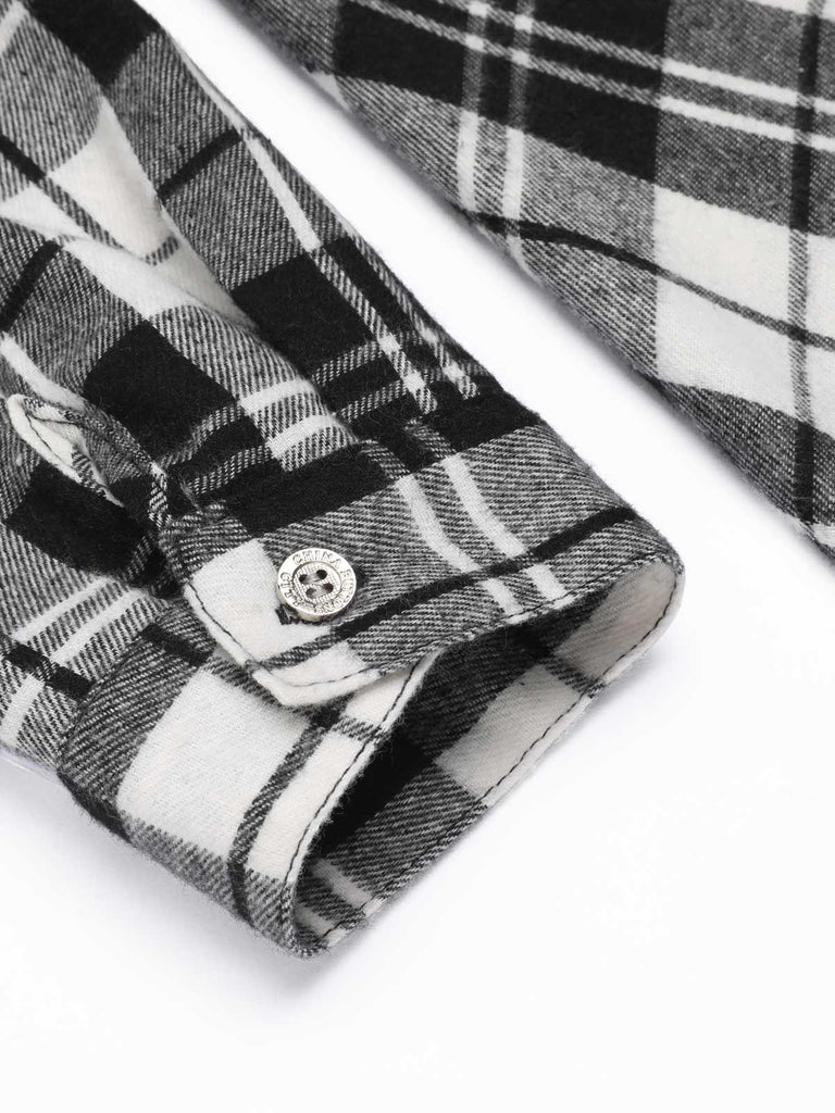 Weiß 3/4 ÄRMEL KARIERTER GÜRTEL LANGE OBERTEILE