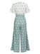 GRÜN-WEISS GEPOLSTERTER JUMPSUIT