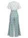 GRÜN-WEISS GEPOLSTERTER JUMPSUIT