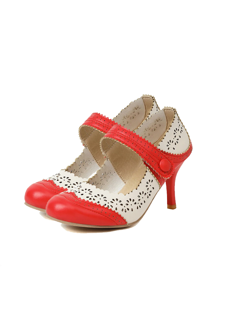 MARY JANE STILETTO-ABSATZ MIT RUNDEM KOPF