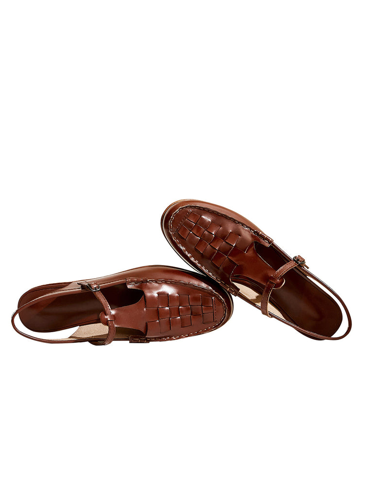 Handgeflochtene Retro Zehensandalen