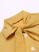 Gelb 1950er Bogen Solide Blusen Top