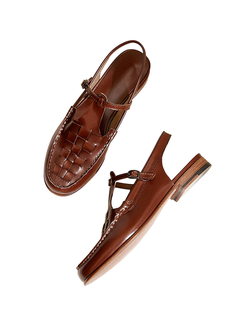 Handgeflochtene Retro Zehensandalen