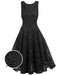 1950ER SPITZE BLUMEN SWING KLEID