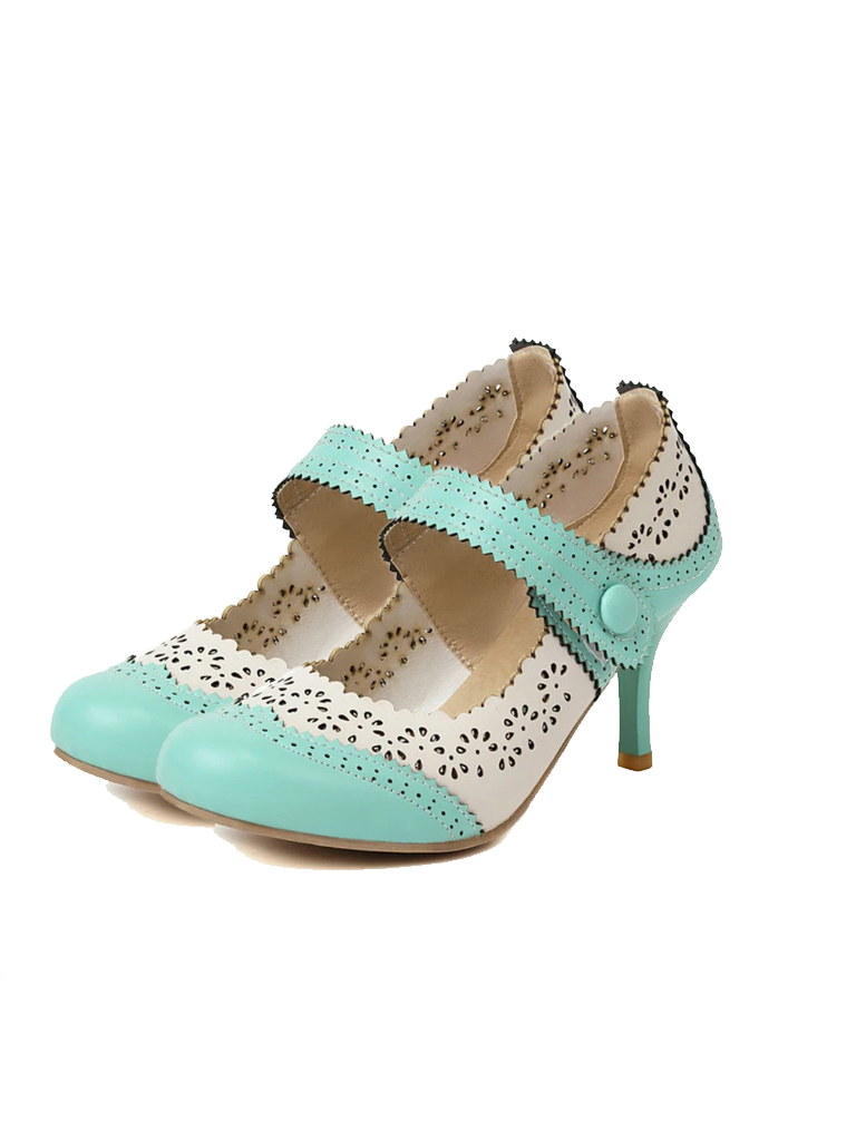 MARY JANE STILETTO-ABSATZ MIT RUNDEM KOPF