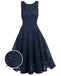 1950ER SPITZE BLUMEN SWING KLEID