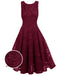 1950ER SPITZE BLUMEN SWING KLEID