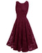 1950ER SPITZE BLUMEN SWING KLEID