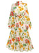 [Vorverkauf] 1930ER LANGÄRMLIGES SWING KLEID MIT BLUMEN