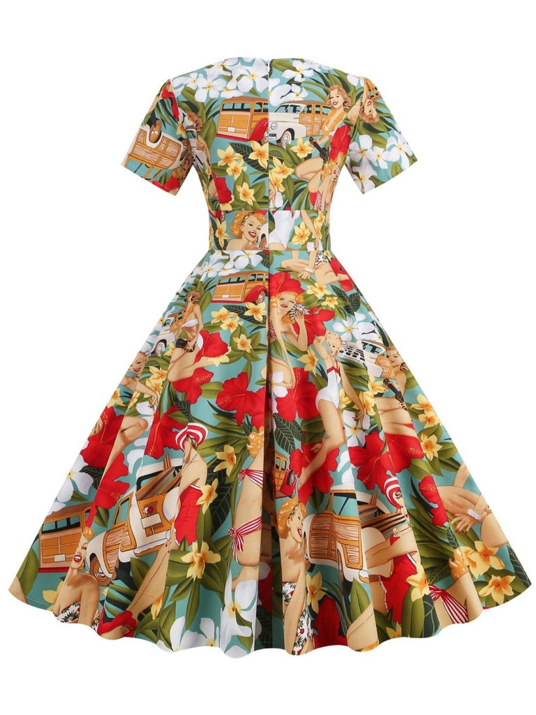 MÄDCHEN VINTAGE SWING KLEID