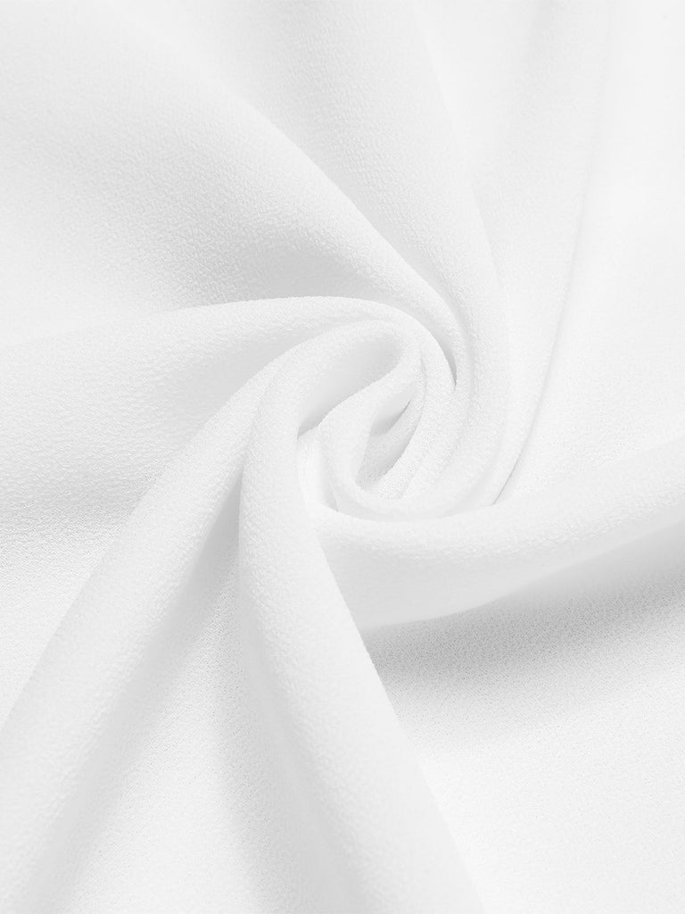 Weißes 1960er Quasten Wickel Cover-up