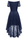 1950ER SCHULTERFREIES BLUMENSPITZE KLEID