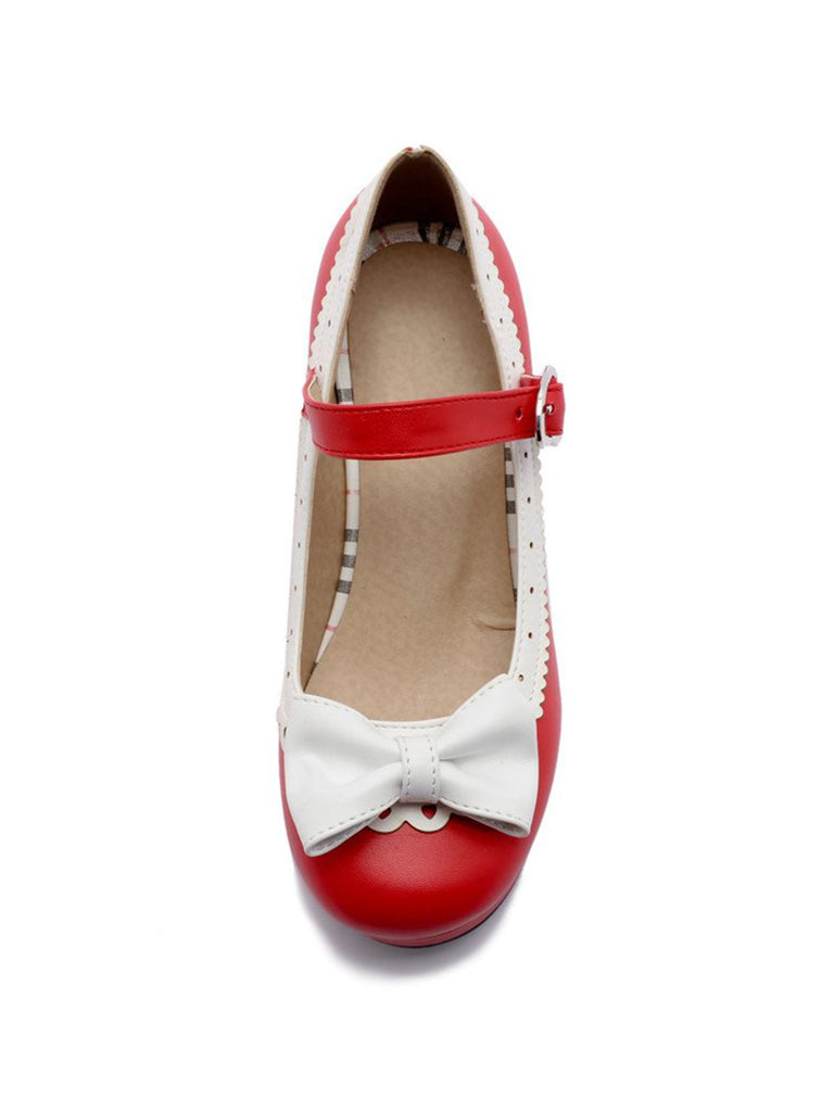 VINTAGE BOW  HOHE ABSATZ SANDALEN