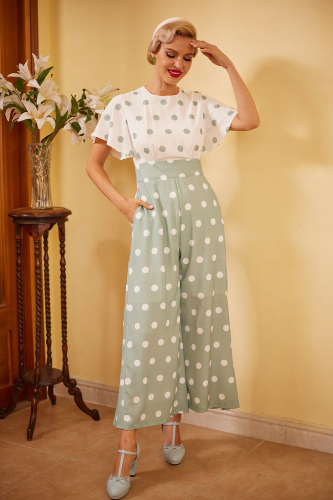 GRÜN-WEISS GEPOLSTERTER JUMPSUIT
