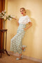 GRÜN-WEISS GEPOLSTERTER JUMPSUIT