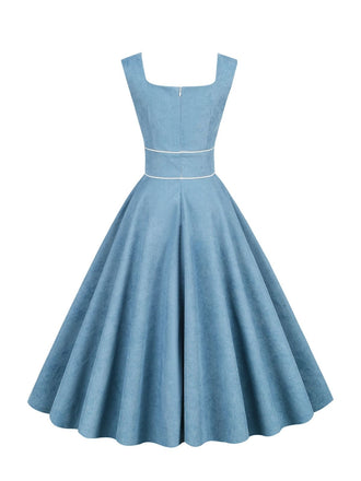 [Vorverkauf] 1950ER CORD SOLID VINTAGE KLEID