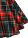1950ER PLAID BOW KURZARM SWING KLEID