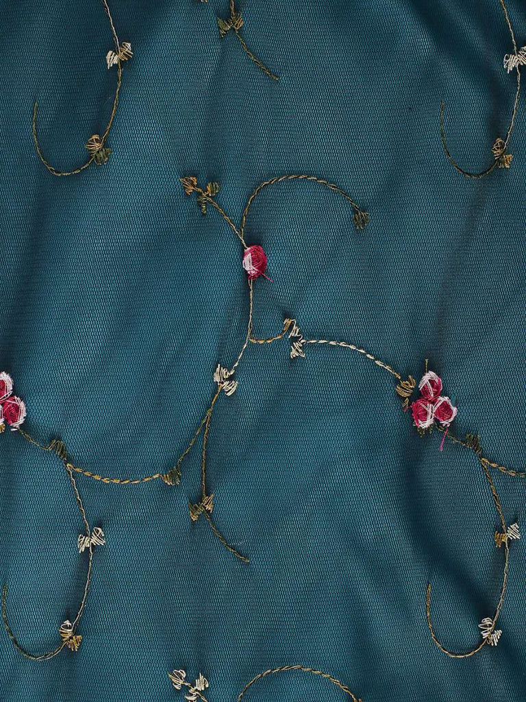 1950ER BLUMEN SPITZE KURZARM HILO KLEID