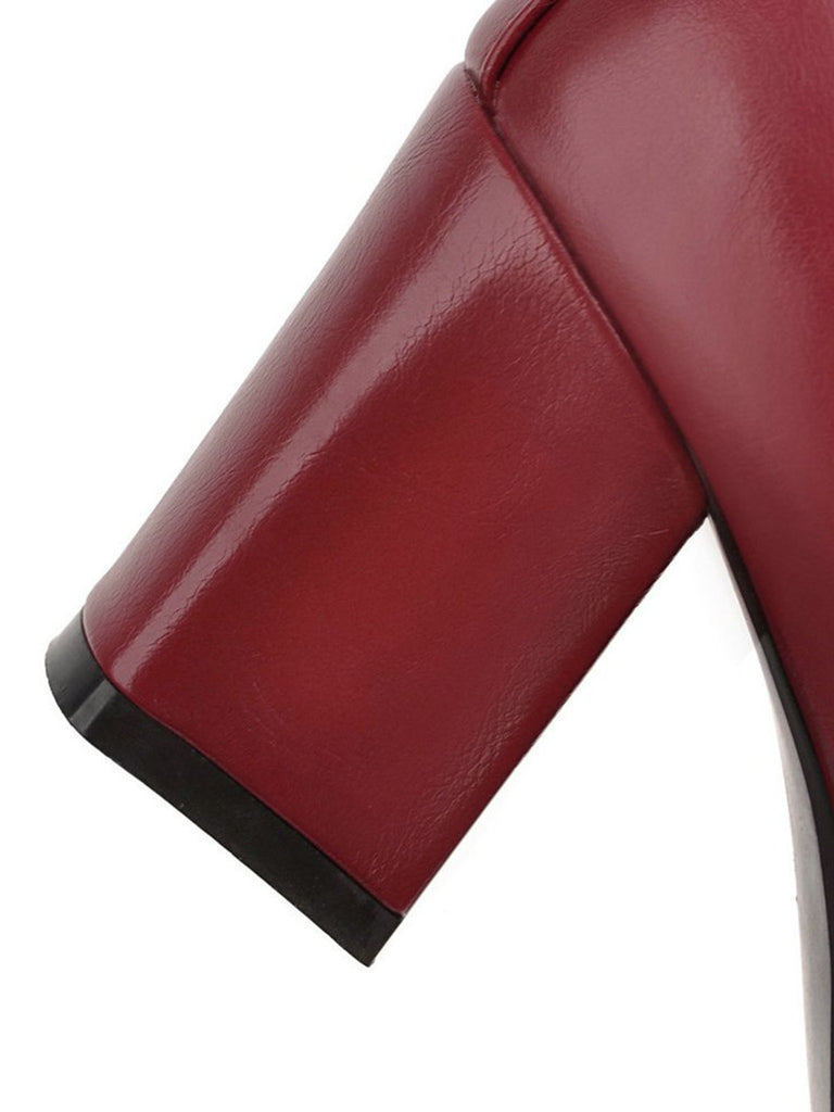 KURZE RETRO-STIEFEL MIT DICKEM ABSATZ