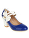 VINTAGE PATCHWORK BOW HOHE ABSATZ SCHUHE