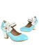 VINTAGE PATCHWORK BOW HOHE ABSATZ SCHUHE