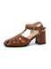 RETRO CUTOUT SANDALEN HIGH HEEL SCHUHE