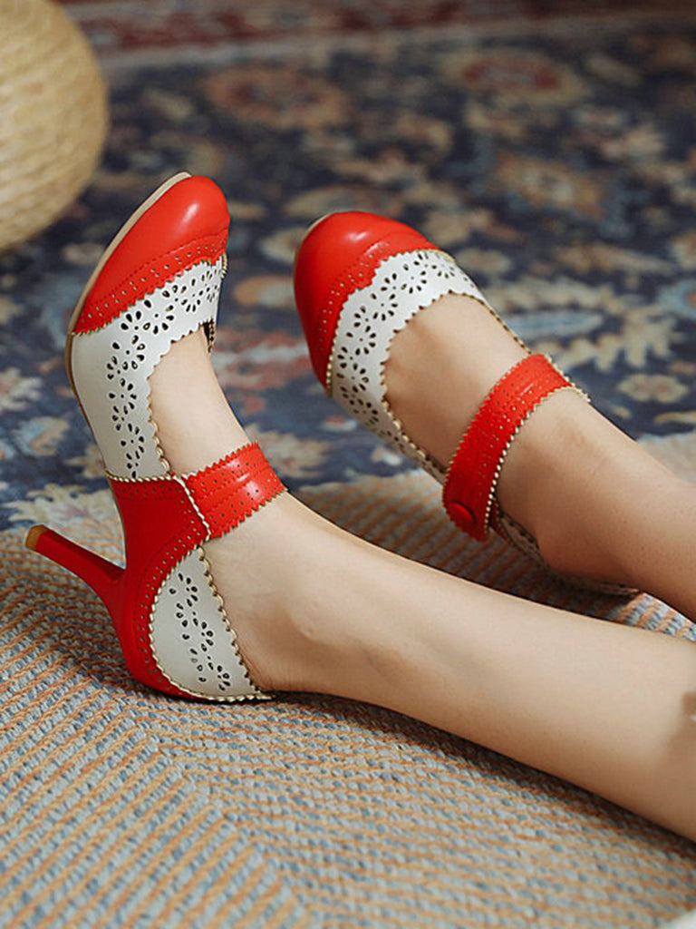 MARY JANE STILETTO-ABSATZ MIT RUNDEM KOPF