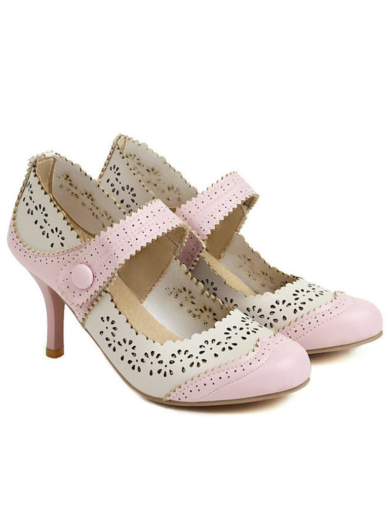 MARY JANE STILETTO-ABSATZ MIT RUNDEM KOPF