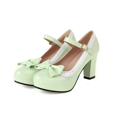 RETRO BOWKNOT HIGH HEELS SCHUHE