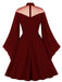 SWING KLEID LANGE FLARE ÄRMEL BLACK GAZE