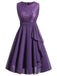ÄRMELLOSES SWING-KLEID AUS EINER EINFACHER SPITZE