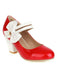 VINTAGE PATCHWORK BOW HOHE ABSATZ SCHUHE