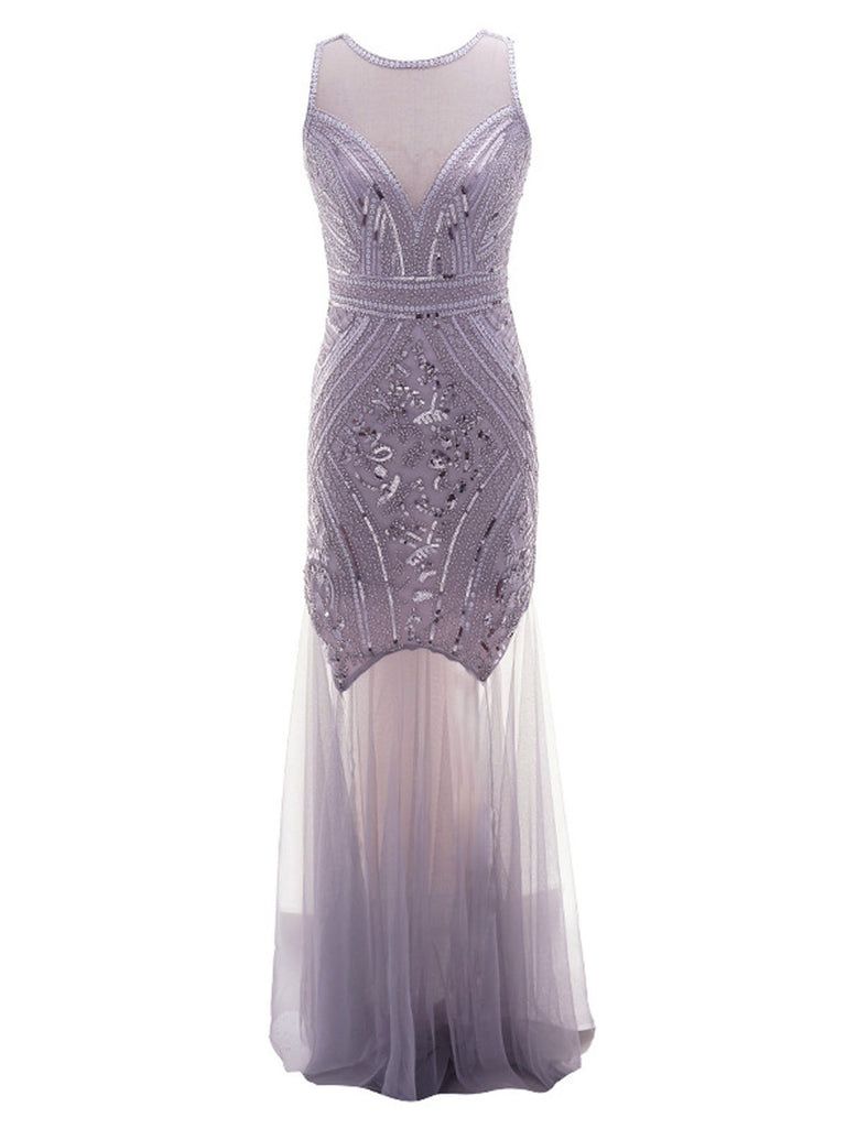 1920ER GRAU PAILLETTEN HOCHZEIT KLEID