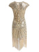 1920ER PAILLETTEN PERLEN FRANSEN KLEID