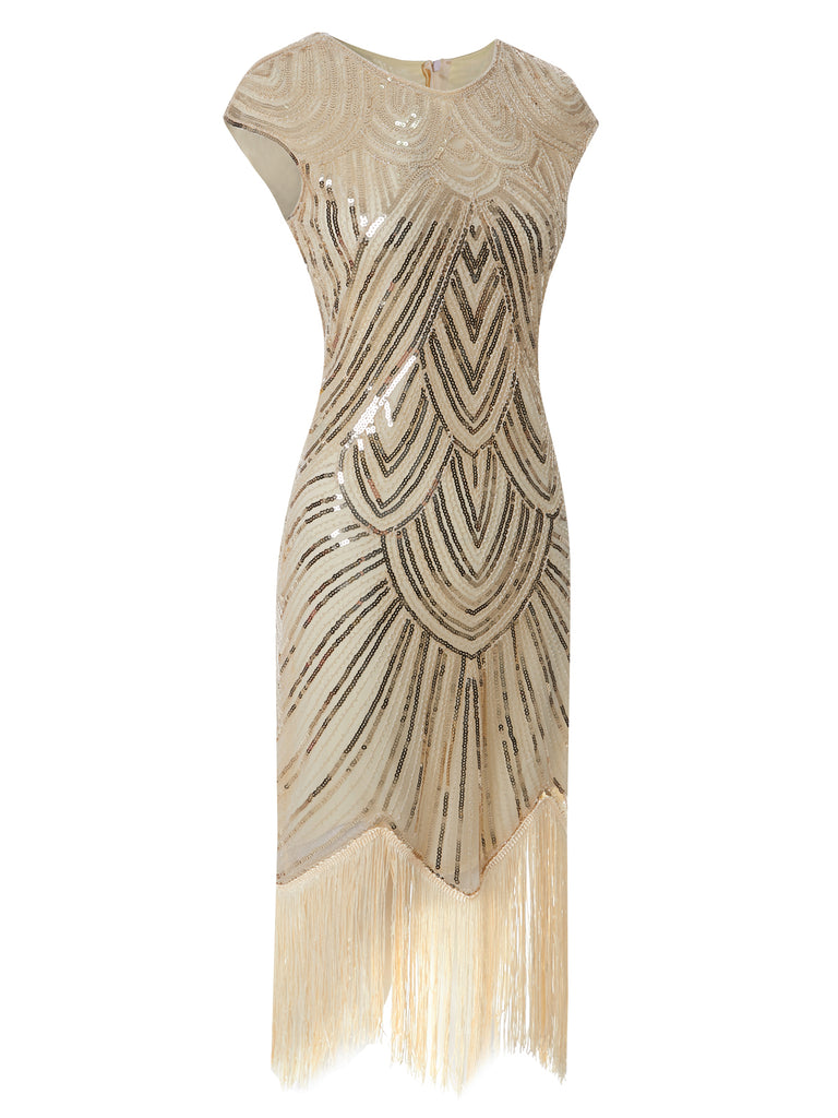 1920ER WEINROT PAILLETTEN PERLEN FRANSEN KLEID