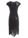 1920ER PAILLETTEN PERLEN FRANSEN KLEID