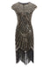 1920ER PAILLETTEN PERLEN FRANSEN KLEID