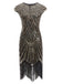 1920ER PAILLETTEN PERLEN FRANSEN KLEID