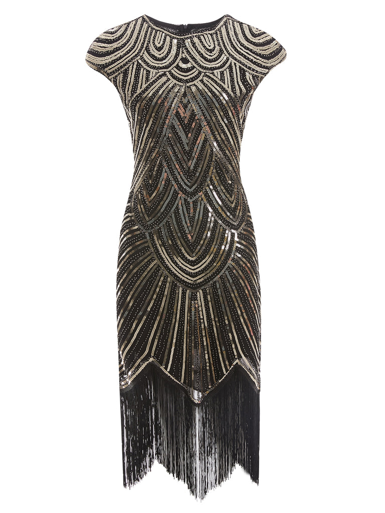 1920ER WEINROT PAILLETTEN PERLEN FRANSEN KLEID