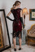 1920ER WEINROT PAILLETTEN PERLEN FRANSEN KLEID